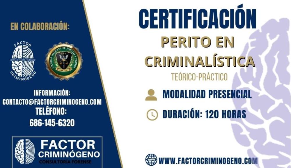 CERTIFICACIÓN PERITO EN CRIMINALÍSTICA - Img: 1